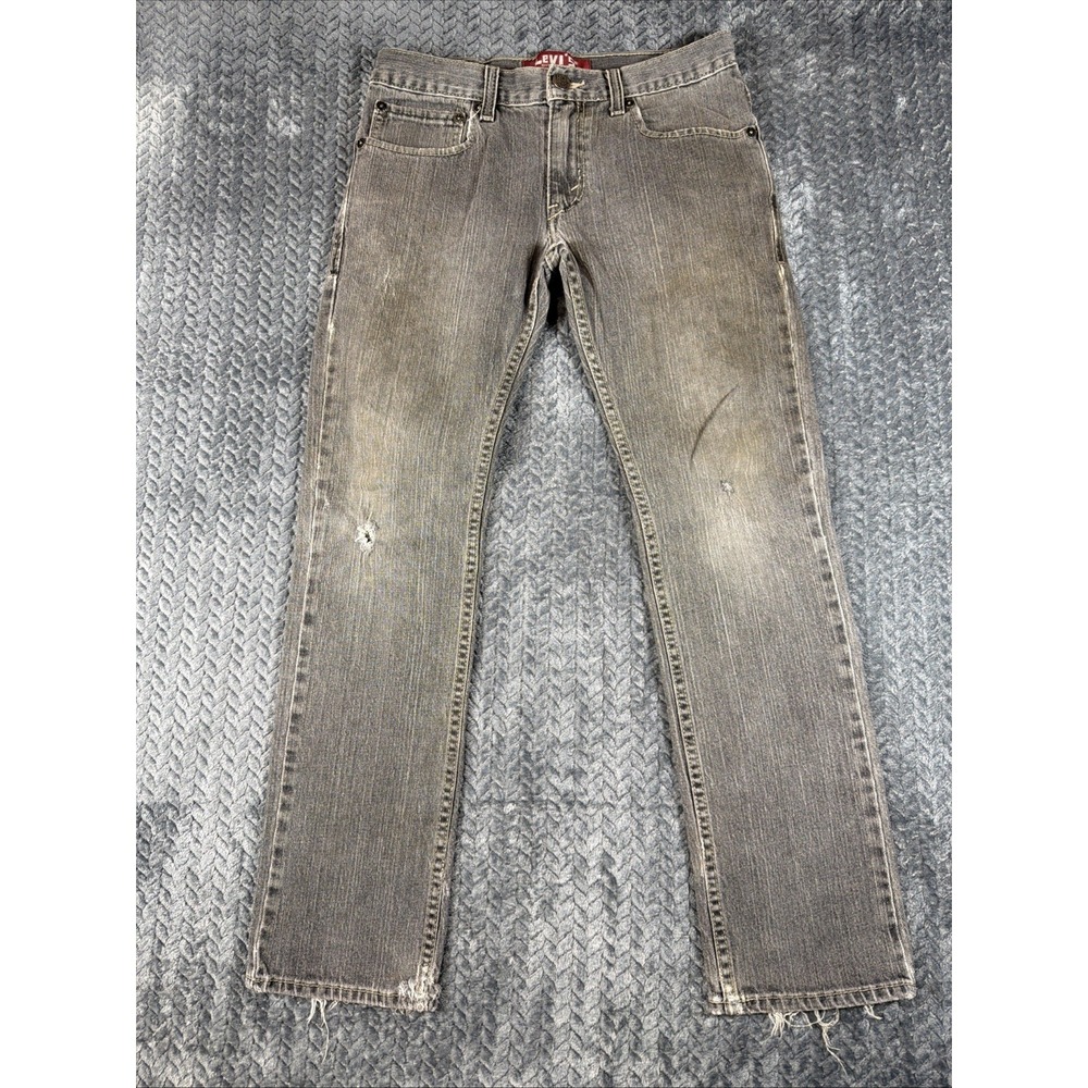 Levis 511 Slim Jeans Boys Gray Denim Size 16 Reg